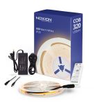 Noxion Strisce LED Naga 5 Metro Set completo - Smart Wifi - 24V - 320LEDs/m - COB - 8W/m - 930 Luce Calda -  | 8mm - IP20 - Miglior Resa Cromatica
