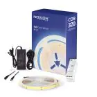 Noxion Strisce LED Naga 5 Metro Set completo - Smart Wifi - 24V - 320LEDs/m - COB - 8W/m - 940 Bianco Freddo | 8mm - IP20 - Miglior Resa Cromatica